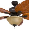 Honeywell Ceiling Fans Sabal Palm, 52 in. Ceiling Fan with Light, Bronze 50204-40